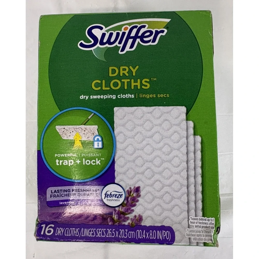 Swiffer Sweeper Dry Sweeping Pad Floor Mopping Cleaning Refills ~ Lavender 16 Ct